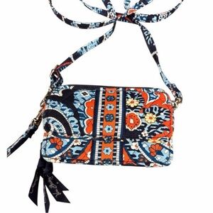 Vera Bradley Paisley Crossbody Bag in Blue and Orange